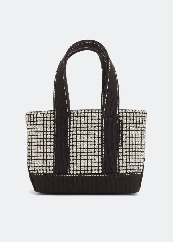 

Сумка-тоут ALEXANDER WANG Cruiser crystal mini tote bag, черный