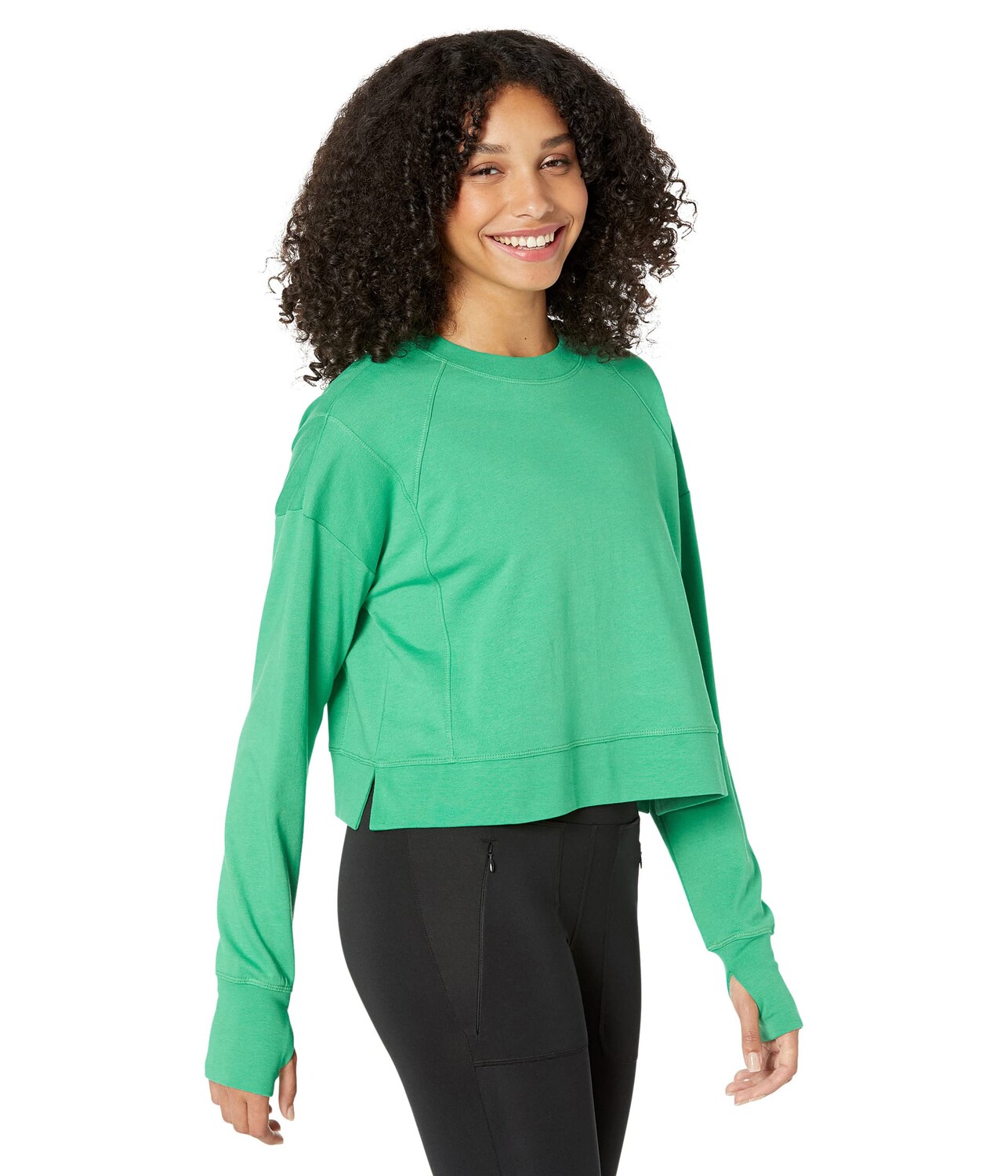 

Худи Sweaty Betty, After Class Crop Sweatshirt, Зеленый