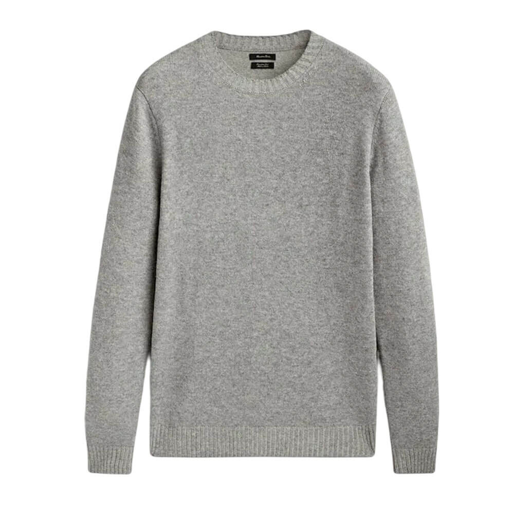 

Свитер Massimo Dutti Wool Blend Crew Neck, серый