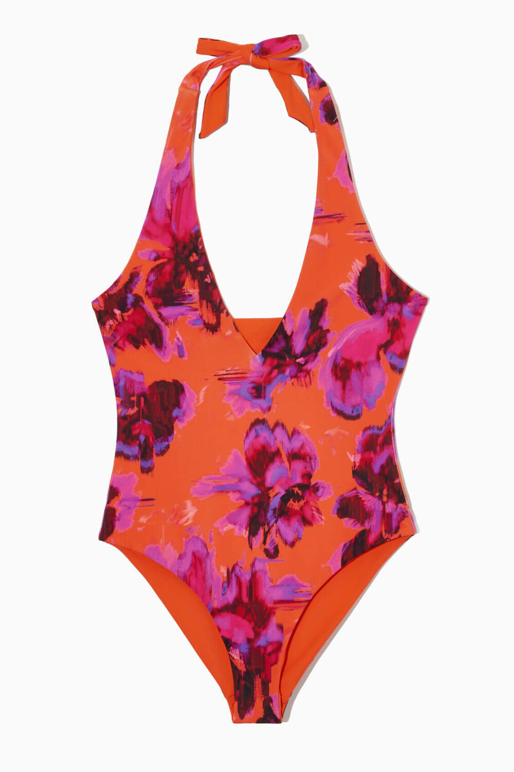 

Слитный купальник COS Reversible Printed Plunge, оранжевый/мультиколор