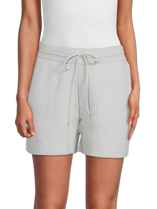 

Шорты в Рубчик Helmut Lang из шерсти мериноса, heaTher grey