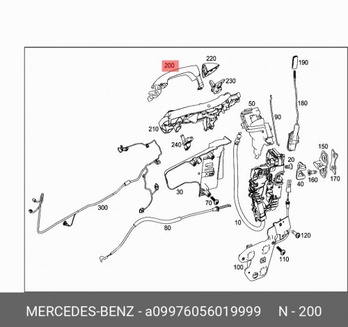 

Ручка двери A09976056019999 MERCEDES-BENZ