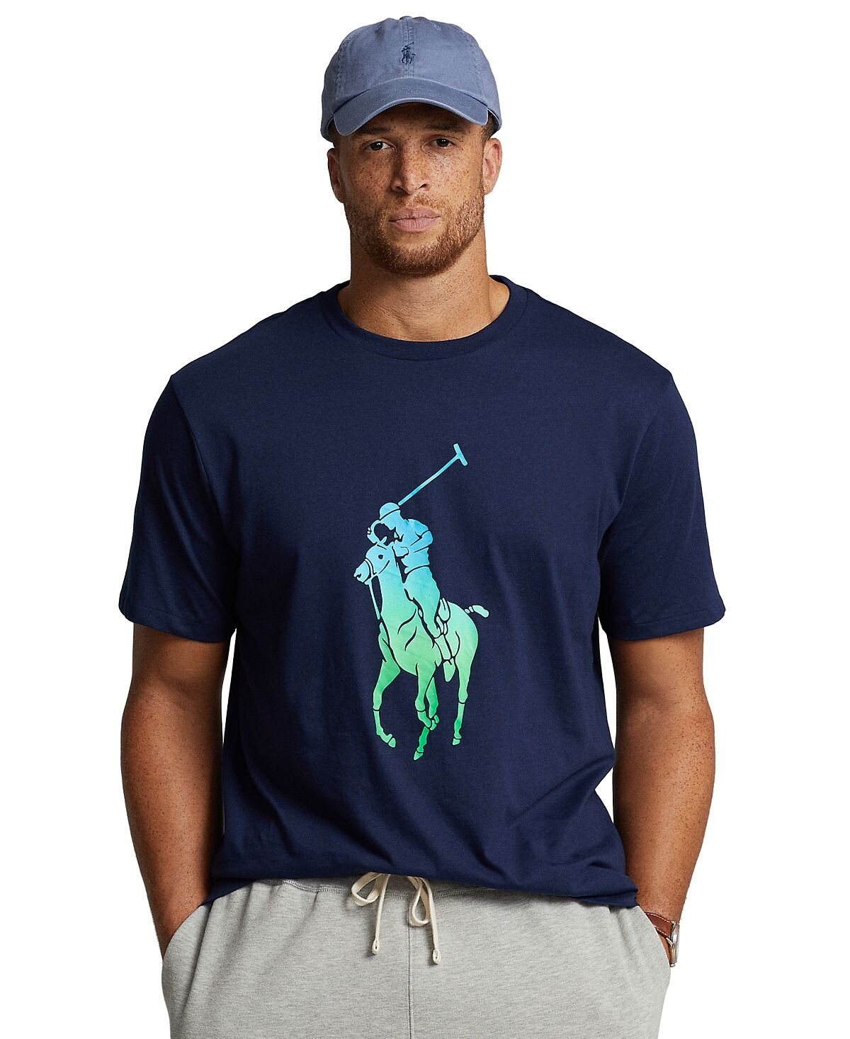 

Мужская футболка из джерси big & tall big pony Polo Ralph Lauren, мульти