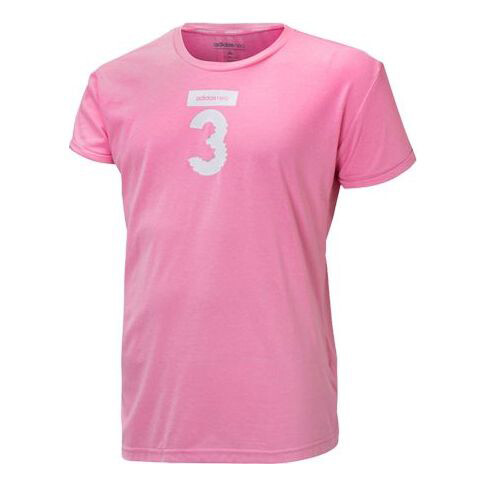 

Футболка Adidas neo Athleisure Casual Sports Short Sleeve Pink Red, Розовый