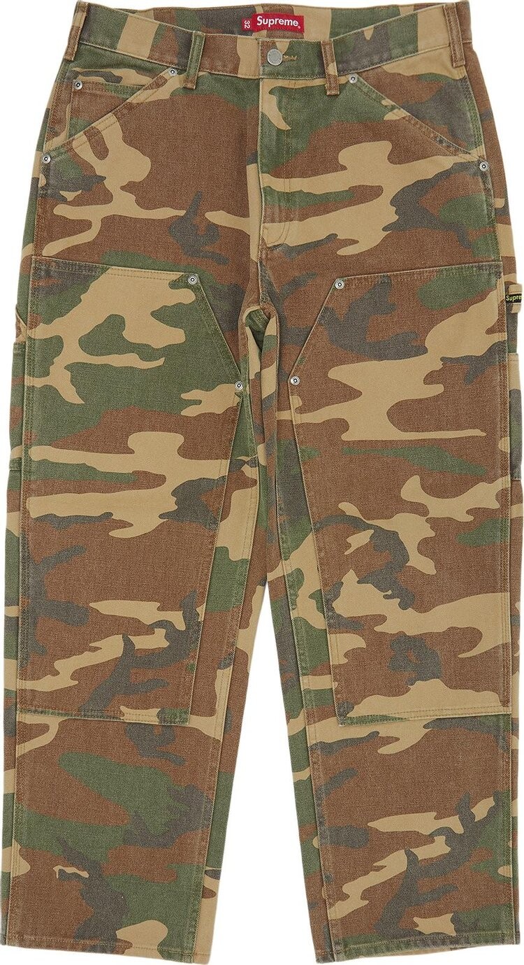 

Брюки Supreme Double Knee Painter Pant 'Woodland Camo', разноцветный