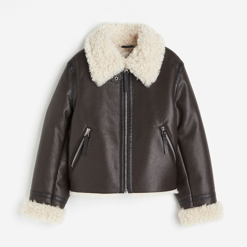 

Куртка H&M Teddy Bear Lining, темно-коричневый