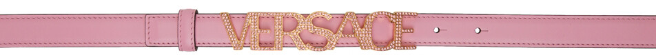 

Розовый фирменный ремень Versace