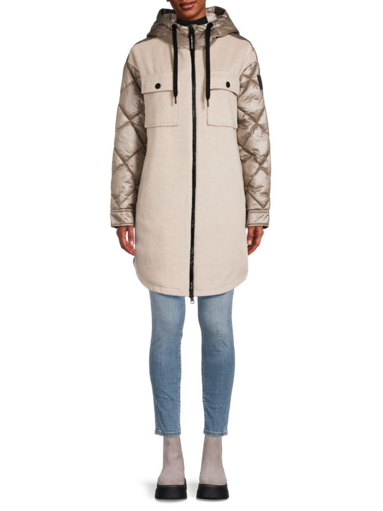 

Пуховик смешанной техники Calvin Klein, хаки