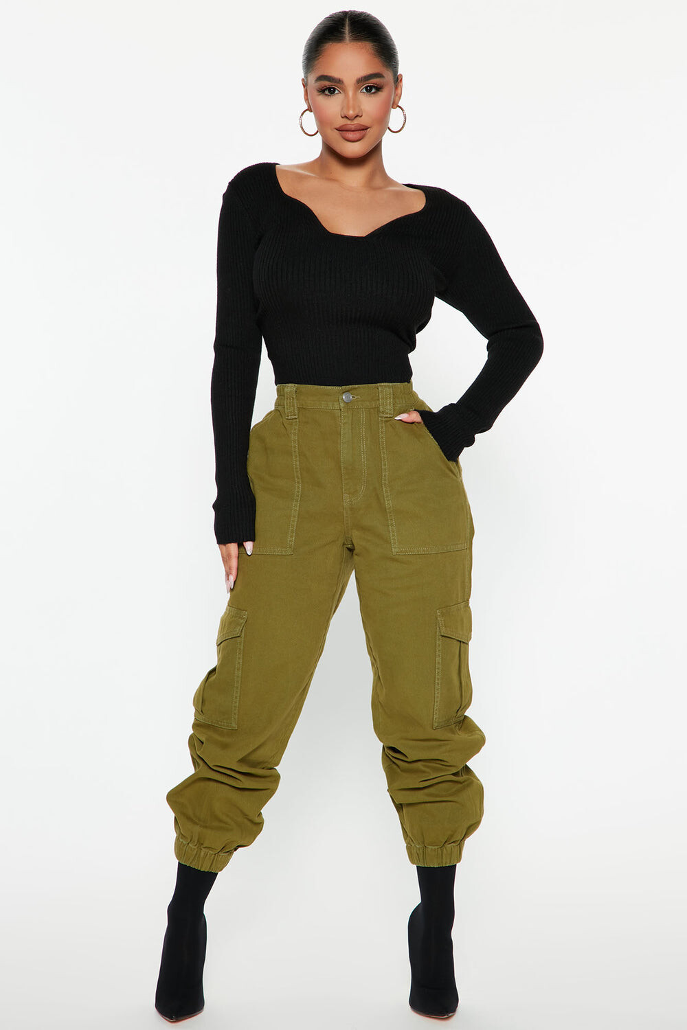 

Джоггеры Fashion Nova ZDHC8178, оливковый