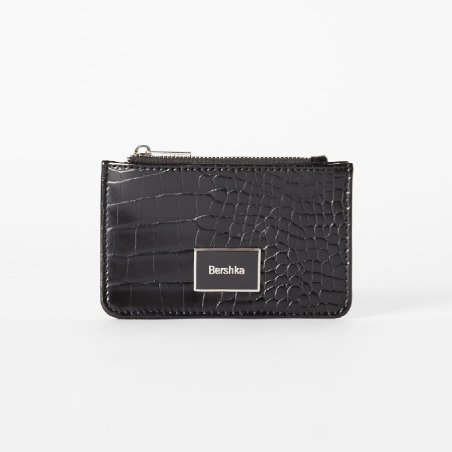 

Визитница Bershka Textured Card Holder, черный