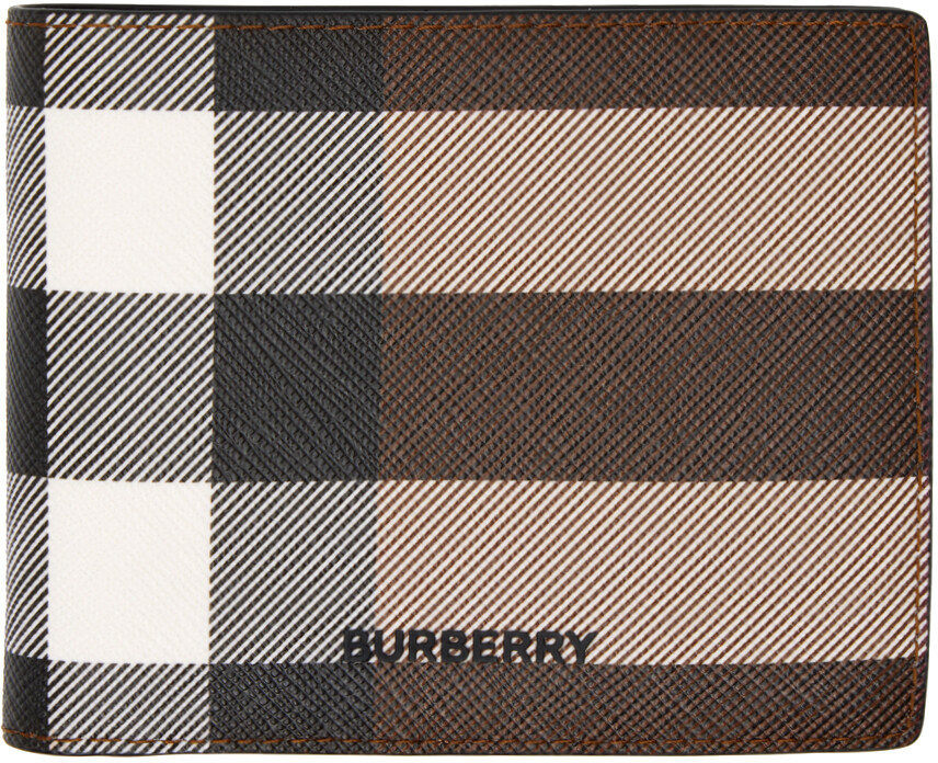 

Коричневый двойной бумажник для удостоверения личности Burberry