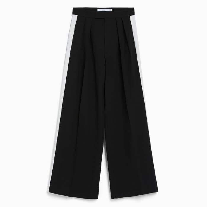 

Брюки Bershka Wide Leg Tailored, черный