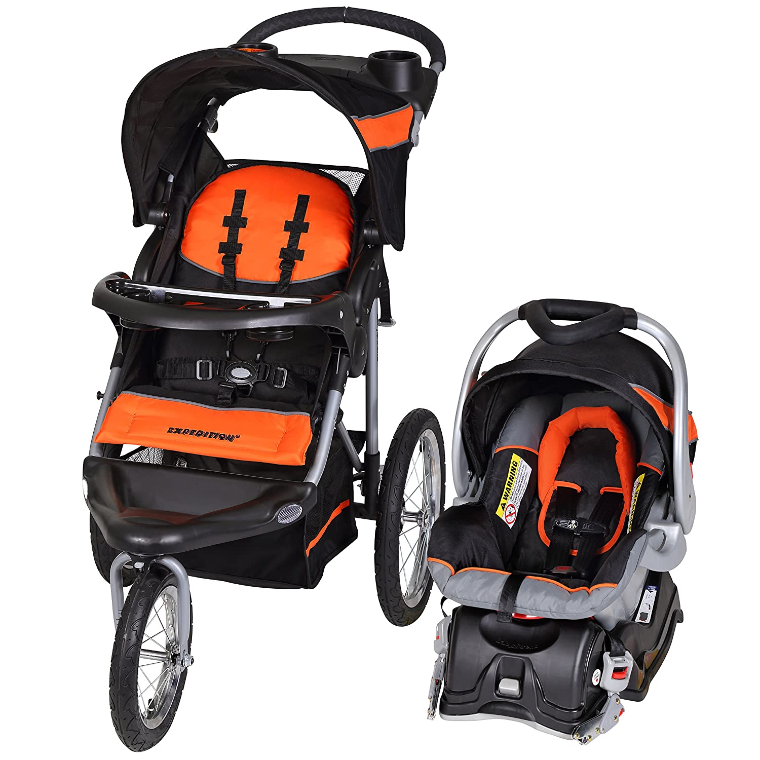 Детская коляска + автокресло Baby Trend Expedition Jogger, черный/оранжевый аскона baby flex spin 90x190