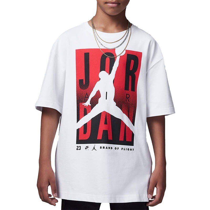 

Футболка Nike Air Jordan Sports Casual, белый/красный/черный