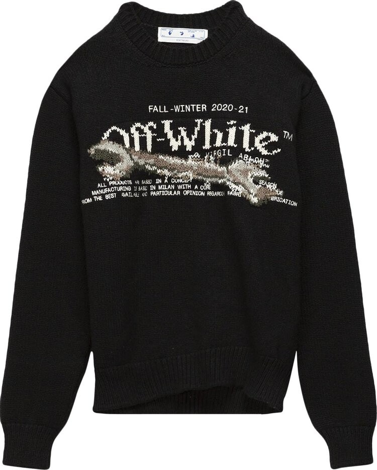

Толстовка Off-White Pascal Tool Crew 'Black/White', черный