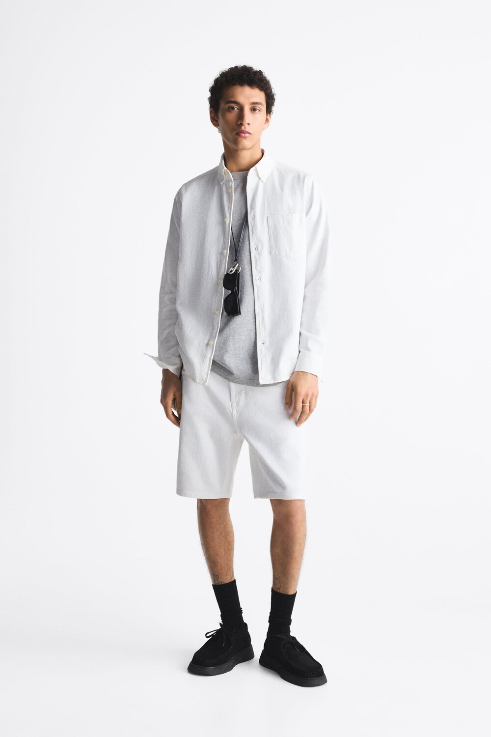 

Цветные базовые шорты Zara, белый
