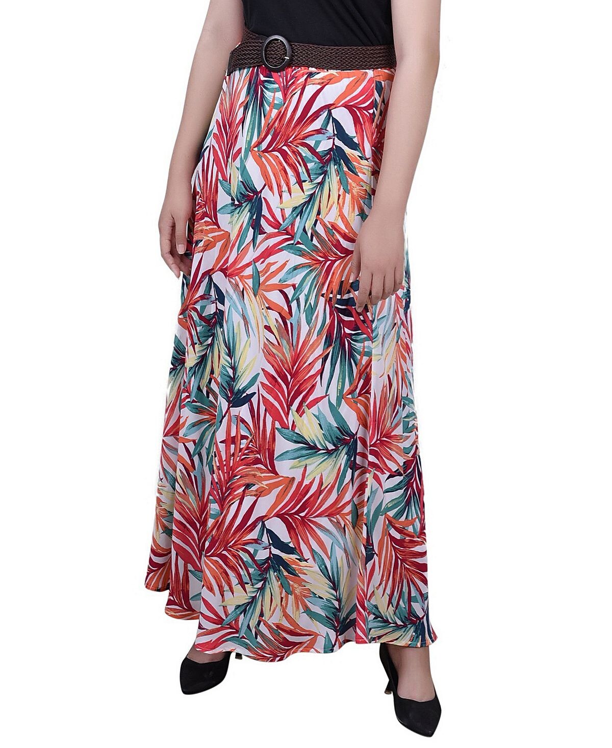

Миниатюрные шифоновые макси-юбки NY Collection, мульти