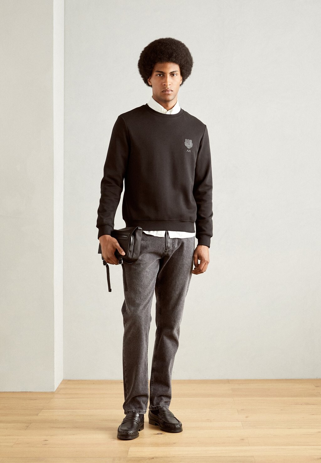 

Спортивный свитер SLIM FIT WITH RUBBER INJECTION PRINT Antony Morato, черный