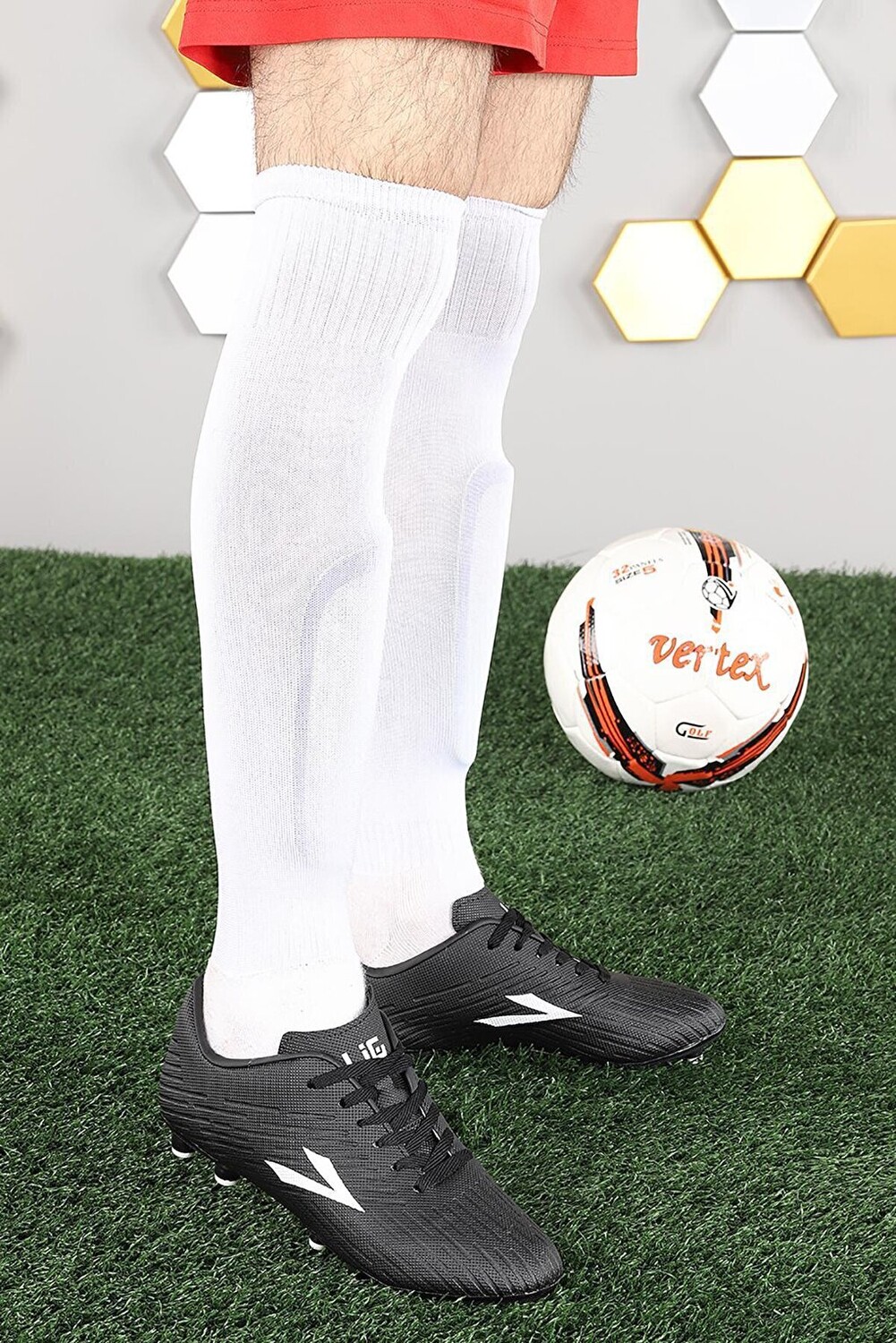 

Мужские спортивные футбольные бутсы Aras KM Cleats Turf Field Lig, черный