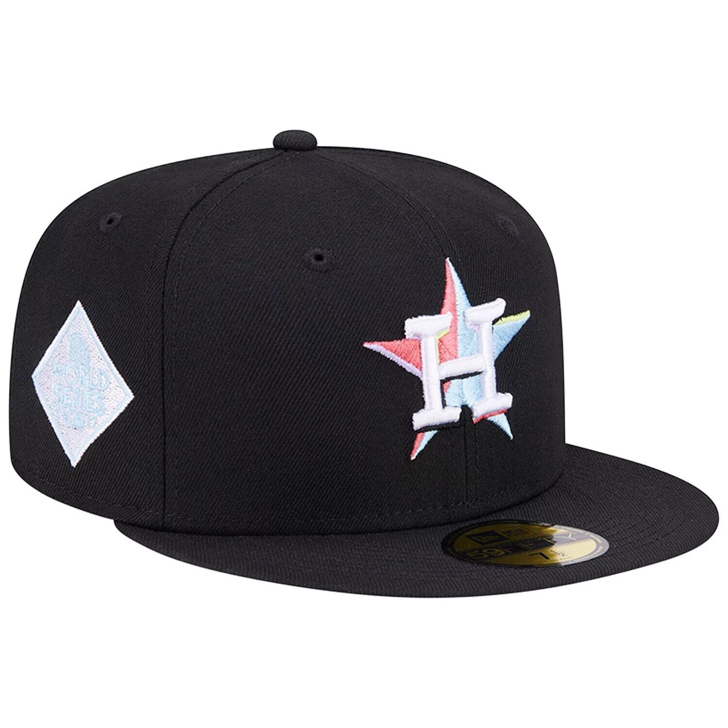

Мужская многоцветная комплектация New Era Black Houston Astros 59FIFTY приталенная шляпа