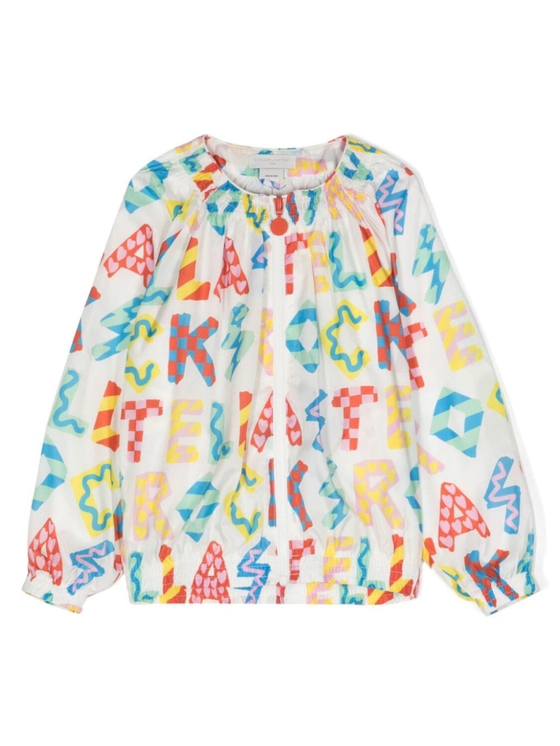 

Stella McCartney Kids куртка с надписью, белый