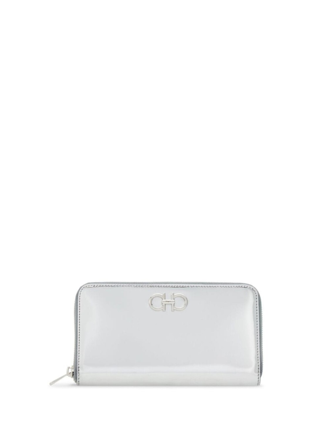 

Ferragamo кошелек с пряжкой Gancini, серебристый