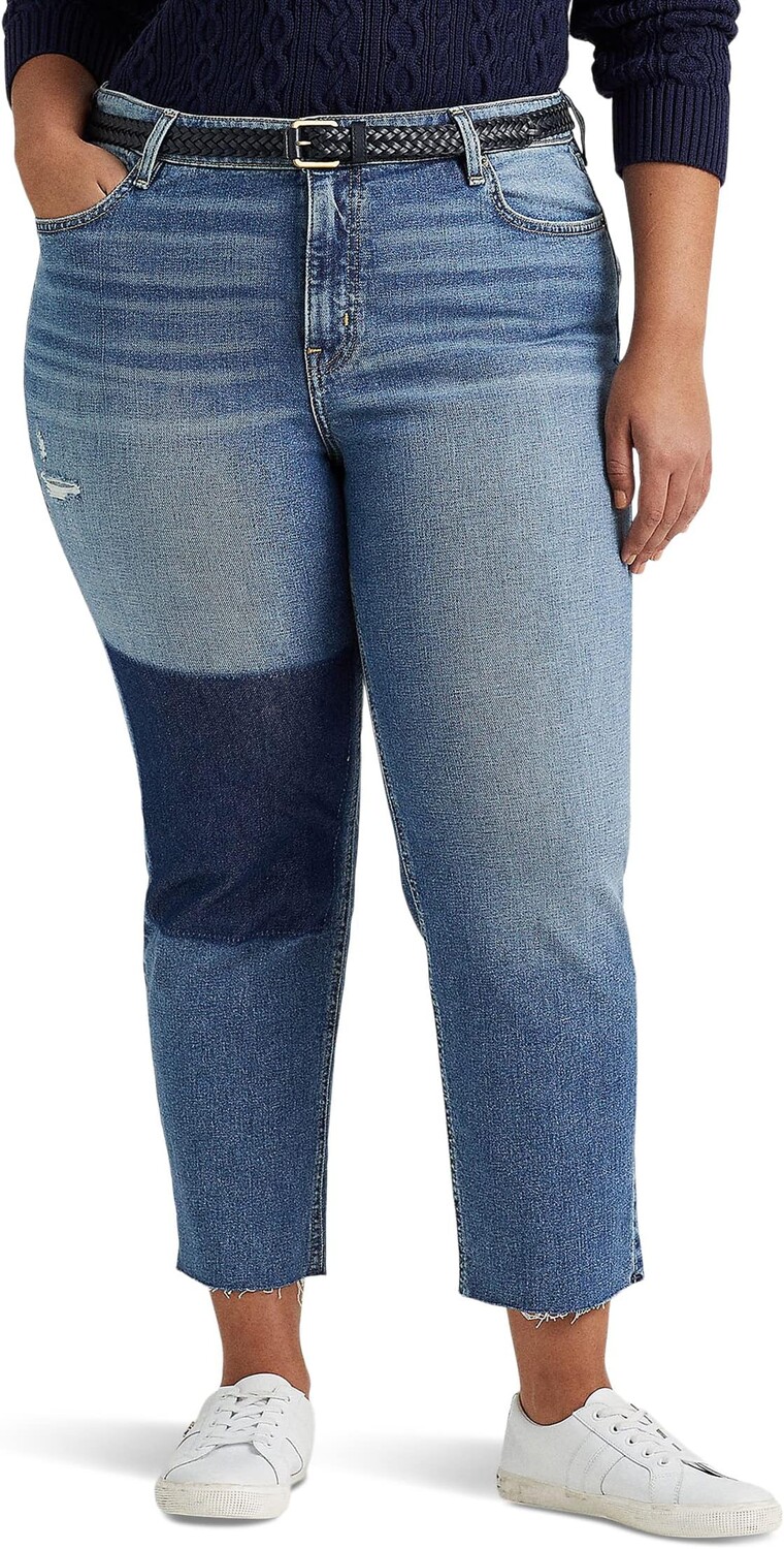 

Джинсы Plus Size High-Rise Straight Cropped Jeans in Indigo Valley Wash LAUREN Ralph Lauren, цвет Indigo Valley Wash