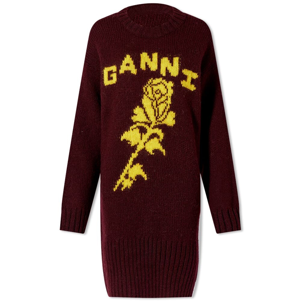 

Джемпер GANNI Long Pullover Logo Knit