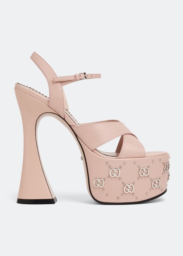 

Сандалии GUCCI Interlocking G sandals, розовый