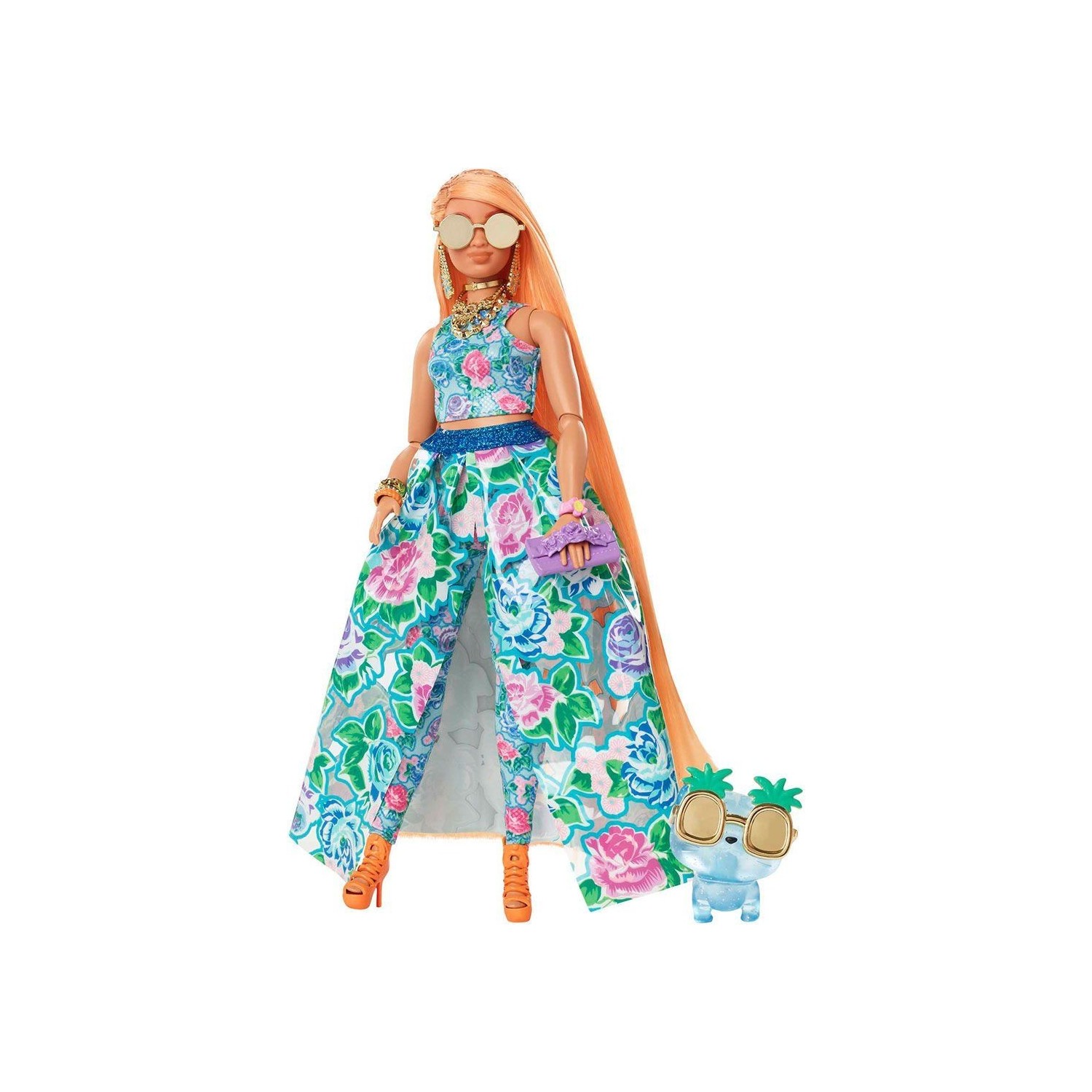 конструкторы playmobil знаменитость на красной дорожке Кукла Barbie Extra Fancy в цветочном костюме HHN14