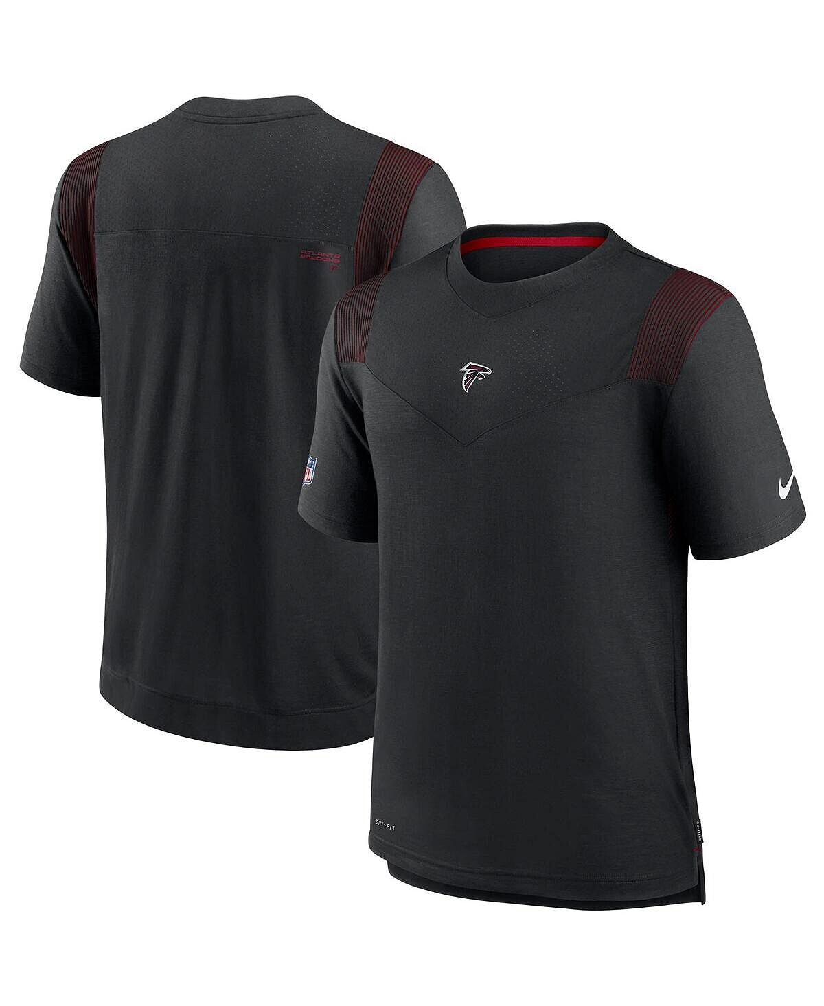 

Мужская черная футболка atlanta falcons sideline player uv performance Nike, черный