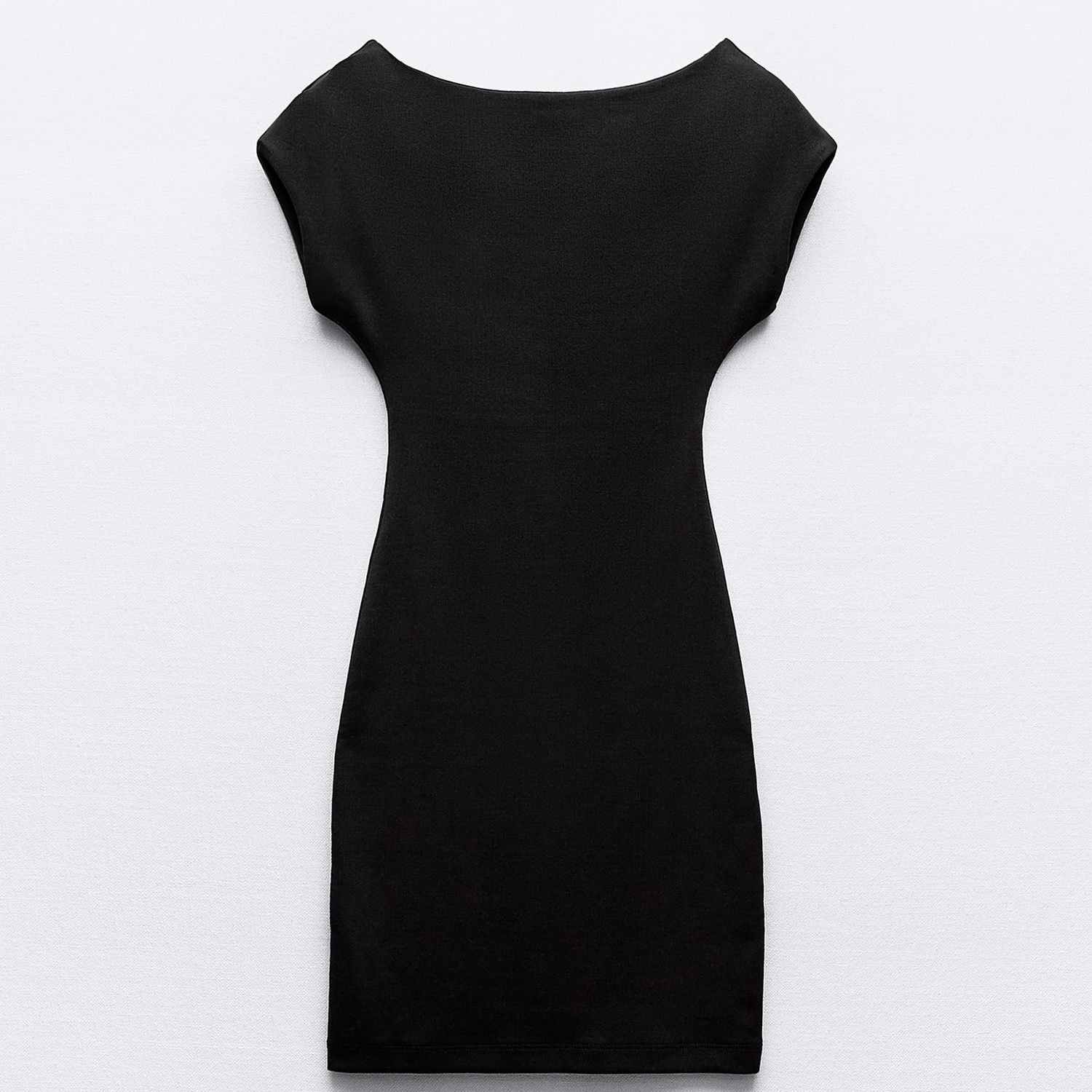 Платье Zara Short Open-Back, черный платье с принтом короткое lancel короткие рукава 46 бежевый