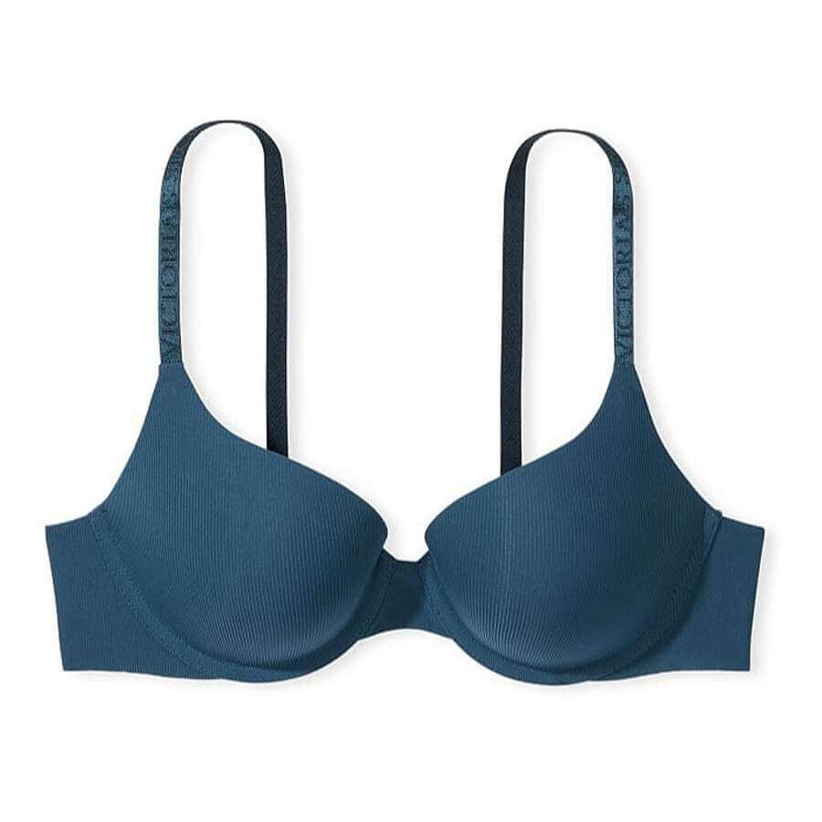 

Бюстгальтер Victoria's Secret The T-shirt Push-Up Perfect Shape, синий