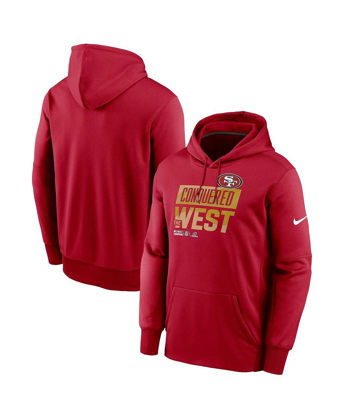 

Мужская толстовка с капюшоном scarlet san francisco 49ers 2022 nfc west division champions locker room trophy collection Nike
