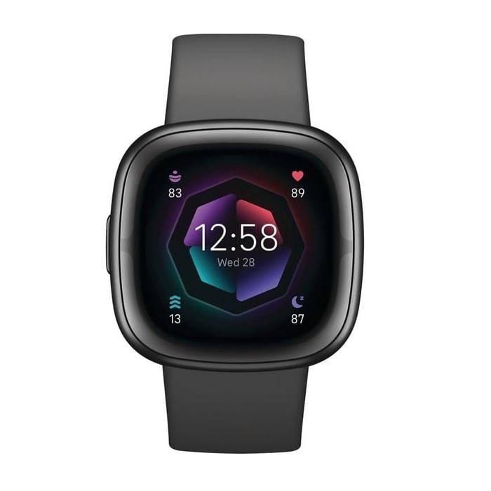 цена Умные часы Fitbit FB521BKGB Sense 2, серый/графитовый