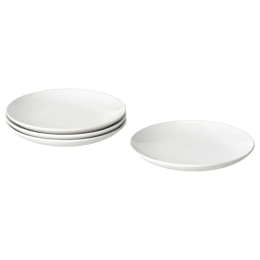 Набор тарелок десертных Ikea Godmiddag, 20 см, 4 шт, белый