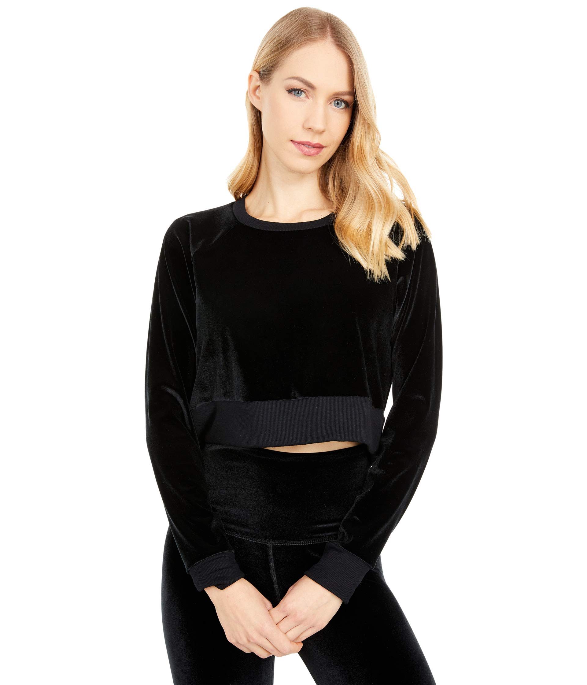 Пуловер Beyond Yoga, Cropped Velvet Pullover пуловер beyond yoga printed lux lounger raglan