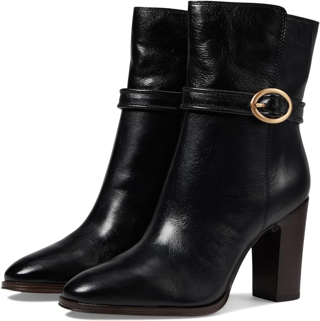

Сапоги Informa Wren Buckle Detail Heeled Booties Franco Sarto, черная кожа