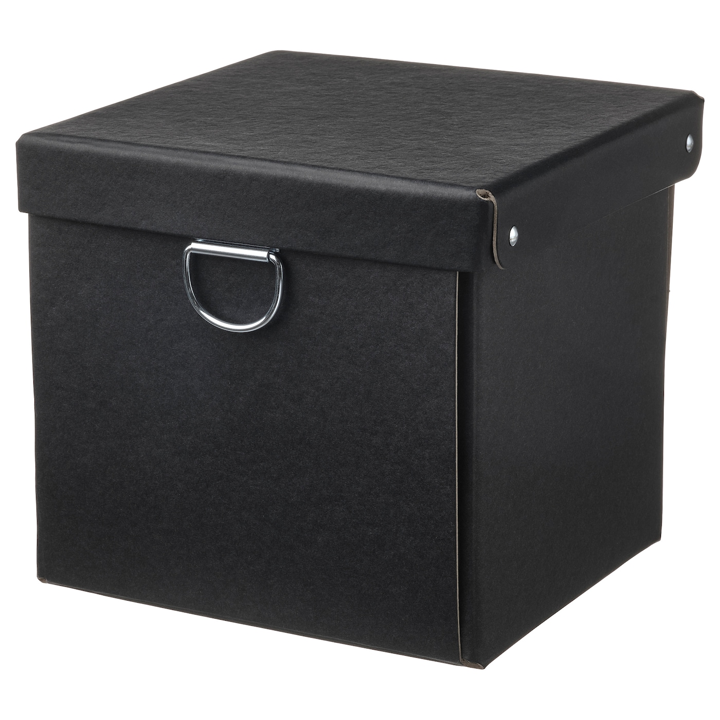 цена NIMM Ящик для хранения с крышкой, черный, 16,5x16,5x15 см IKEA