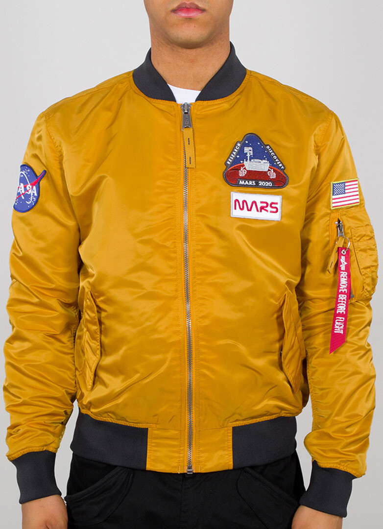 

Куртка Alpha Industries MA-1 LW Mission to Mars, желтая