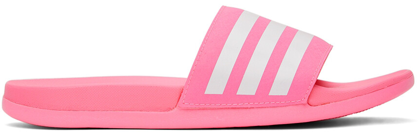 

Детские шлепанцы Adilette Comfort Little Kids розового цвета adidas Kids