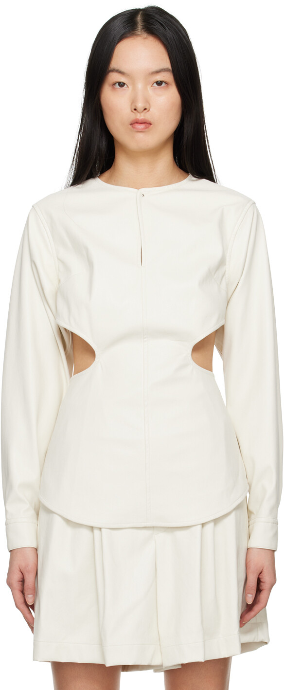 

Рубашка из искусственной кожи Off-White Figure Issey Miyake