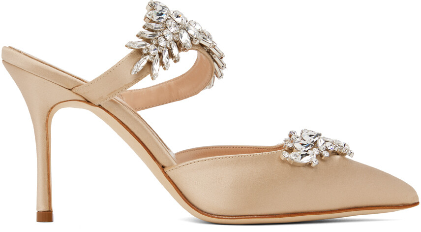 

Бежевые туфли на каблуке Lurum Manolo Blahnik