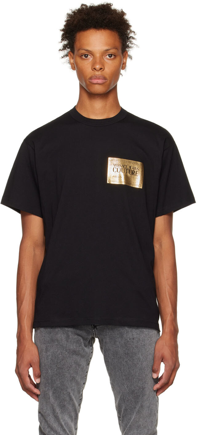 

Черная футболка с цифрами Versace Jeans Couture, Черный