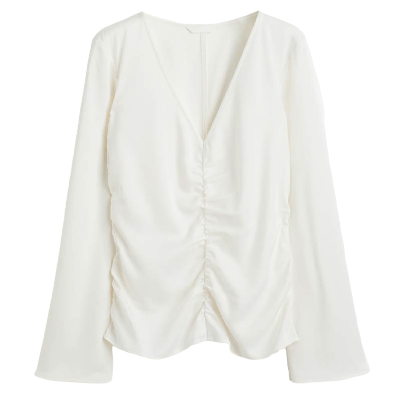 Блузка H&M Gathered, белый