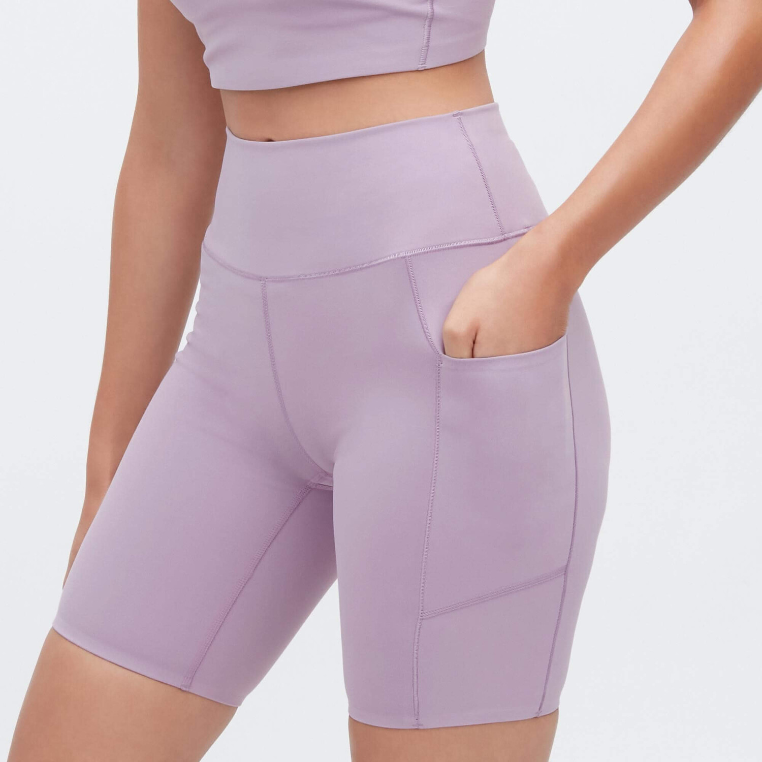 

Велосипедки с карманами Uniqlo Airsm Soft Active Biker Shorts, фиолетовый