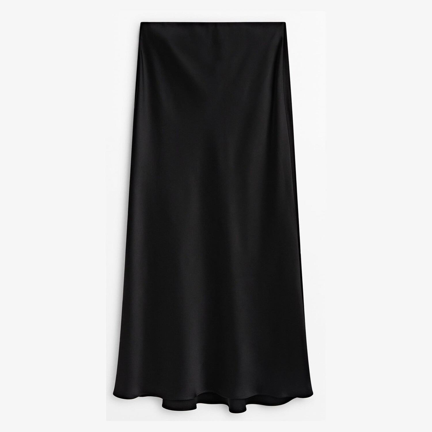 

Юбка Massimo Dutti Camisole Satin Midi, черный