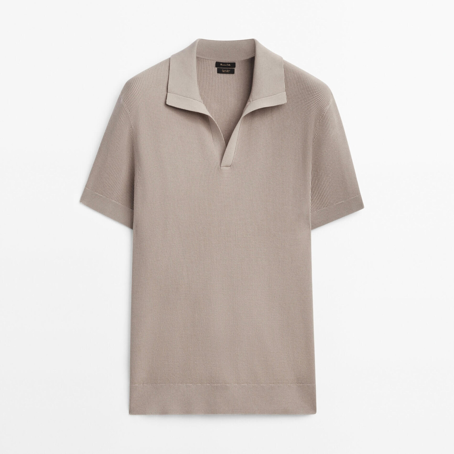 

Свитер-поло Massimo Dutti Wide Neckline, бежевый