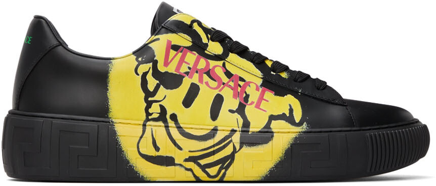 

Черные кроссовки Greca Medusa Tag Versace