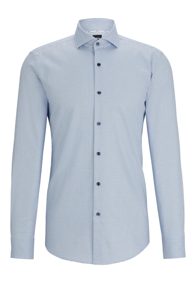 

Деловая рубашка h-hank-spread-c1-222 slim fit Boss, синий